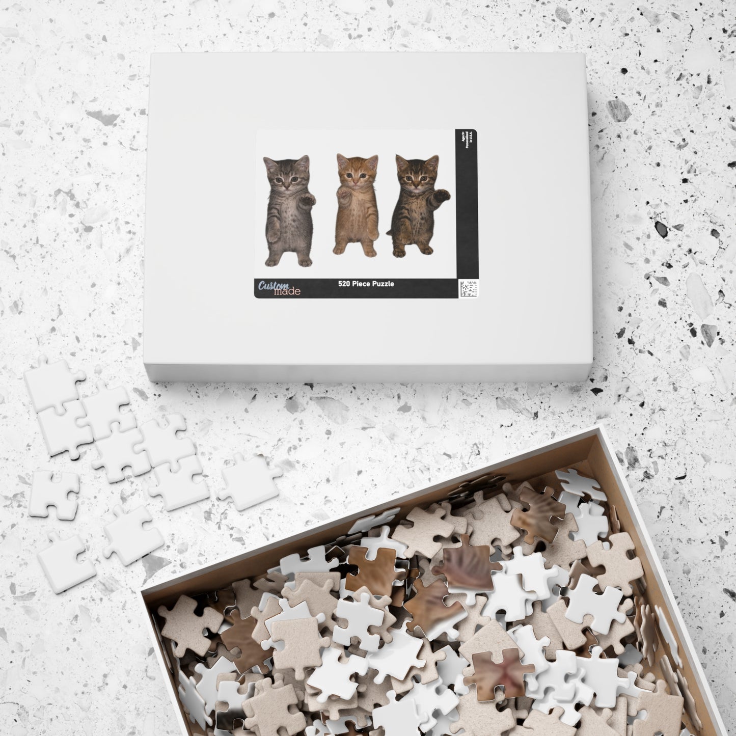 Cute Standing Trio Kittens Dancing Jigsaw Puzzle