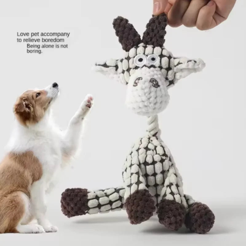 Squeaky Plush Bone Toy