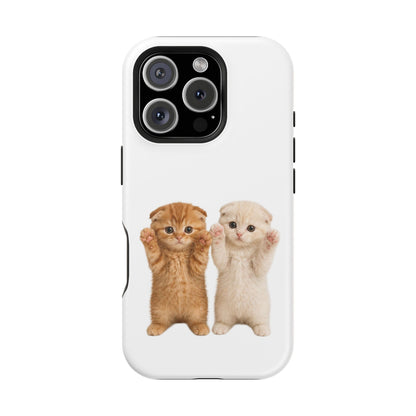 Cute Raising Paws Kittens Magnetic Impact-Resistant  Phone Case