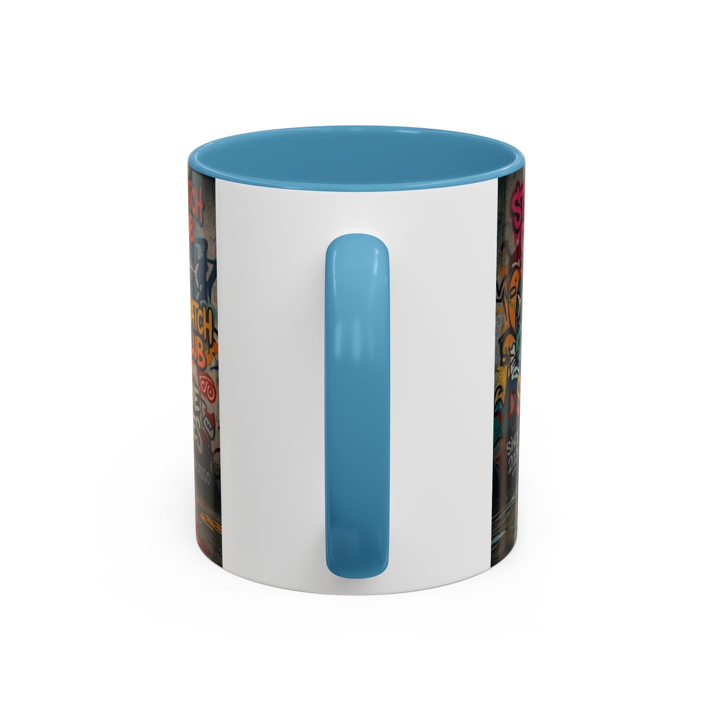 Graffiti Meow Squad Accent Coffee Mug — Cute Kittens ‘Purr-ject’ Street Art Design (11/15oz)
