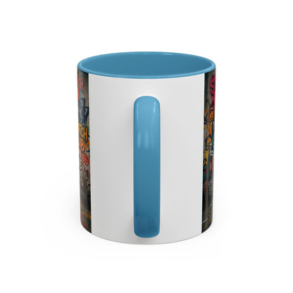 Graffiti Meow Squad Accent Coffee Mug — Cute Kittens ‘Purr-ject’ Street Art Design (11/15oz)