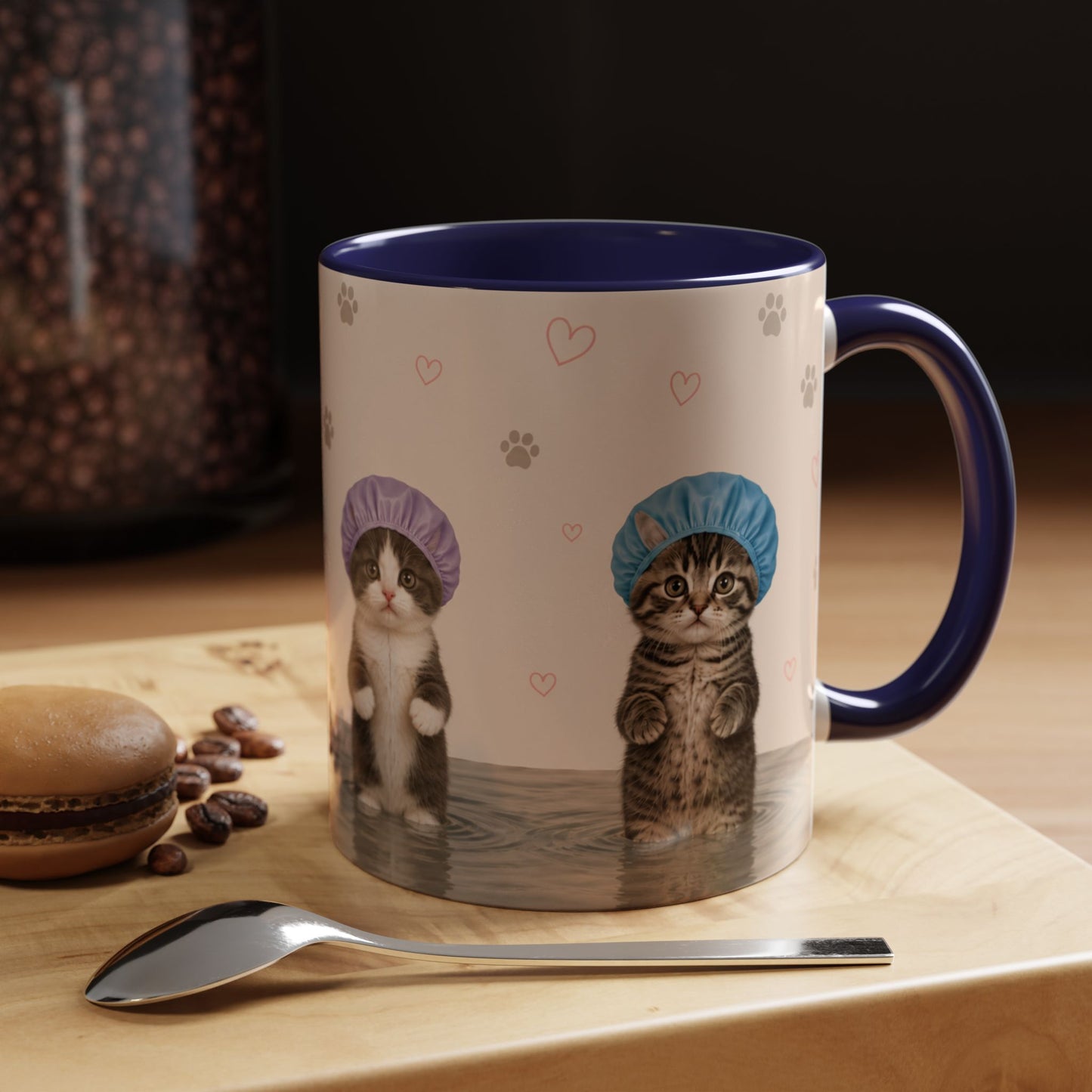 Cute Kittens in Shower Caps Accent Coffee Mug – 11/15oz