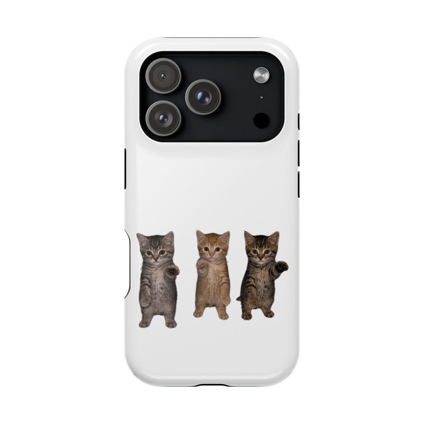 Cute Standing Trio Kittens Dancing Magnetic Impact-Resistant Phone Case