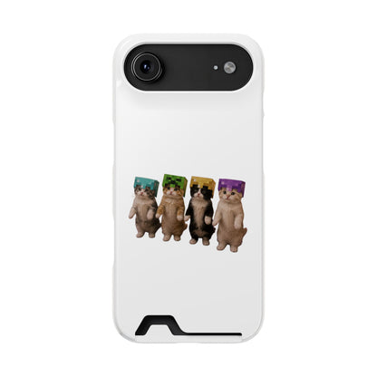 Minecraft Kittens Cat Phone Case with Card Holder