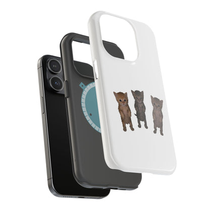 Cute Standing Kittens Magnetic Impact-Resistant Phone Case