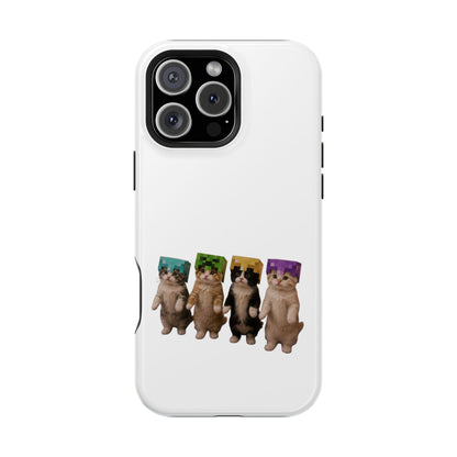 Dancing Kittens Minecraft Helmet Magnetic Impact-Resistant Phone Case