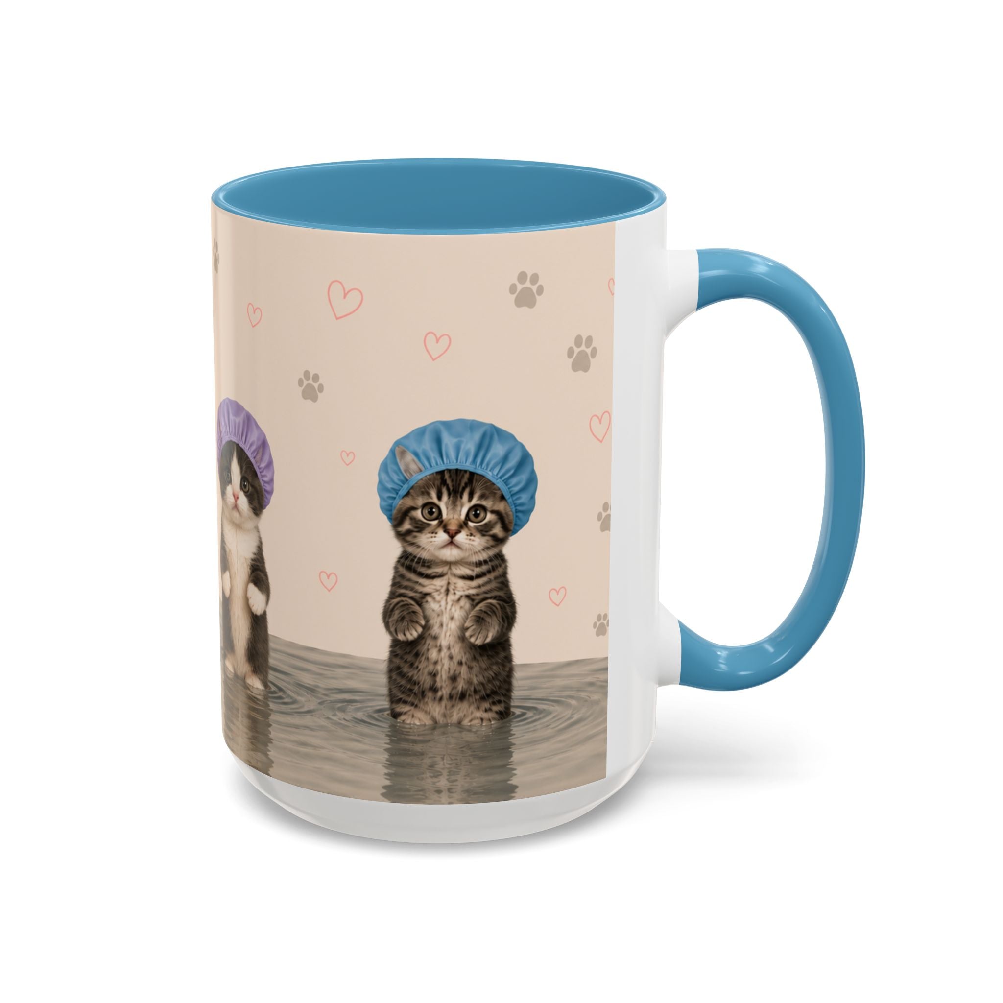 Cute Kittens in Shower Caps Accent Coffee Mug – 11/15oz