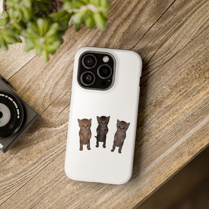 Cute Standing Kittens Magnetic Impact-Resistant Phone Case