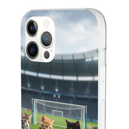 Cute Soccer Cats Phone Case — Kawaii Football Kit iPhone Cover