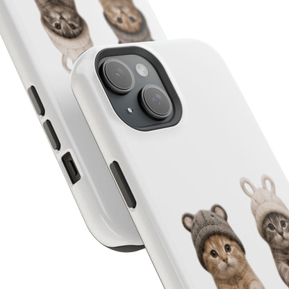 Cute Kittens in Hats Magnetic Impact Phone Case