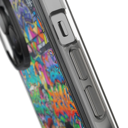 Clear Phone Case — Colorful Graffiti Pugs Design