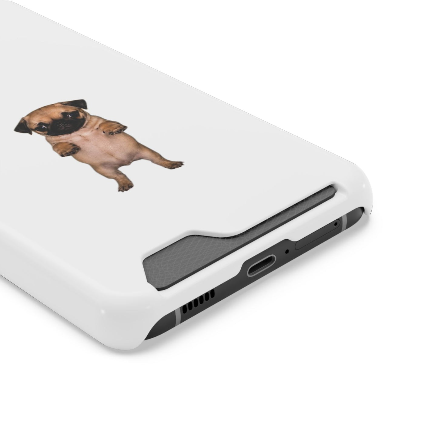 Cute Standing Pug Phone Card Case