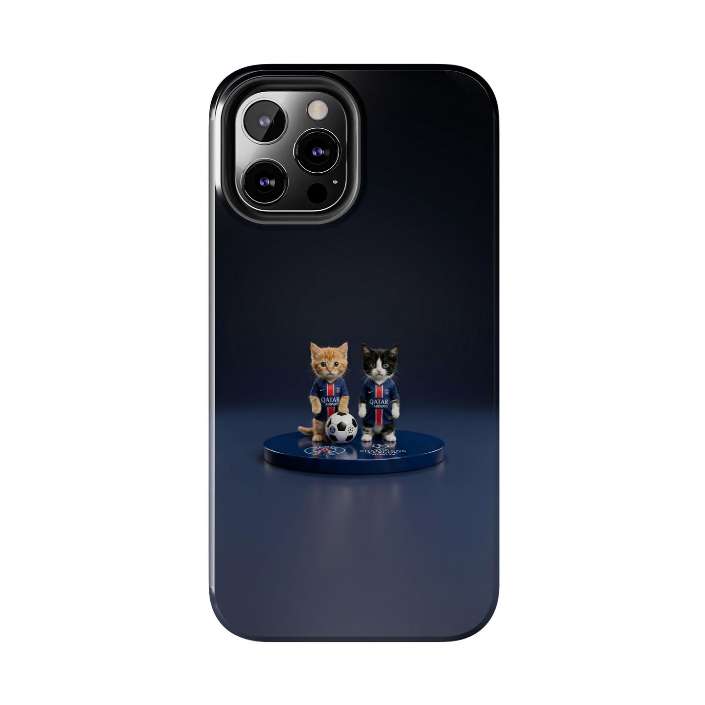 Phone Case — Cute Soccer Cats Design (Kawaii Kitten Football Fans)