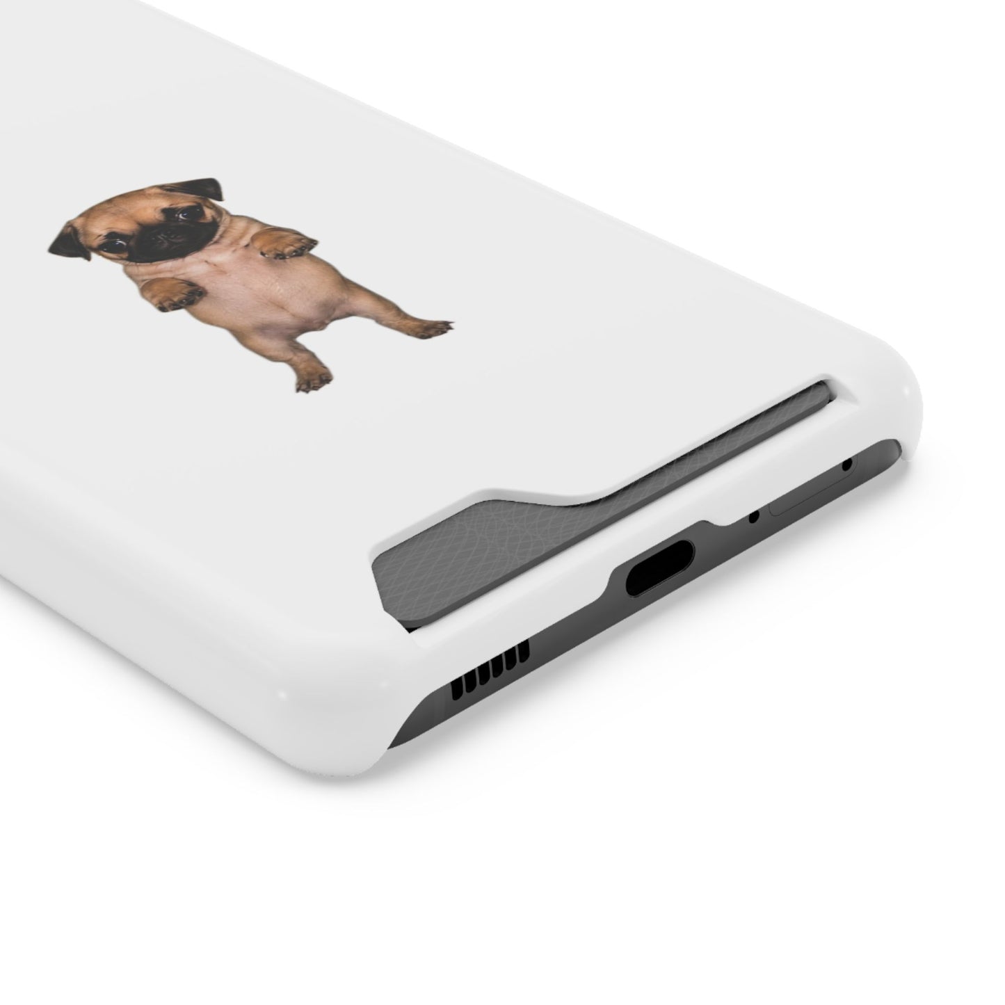 Cute Standing Pug Phone Card Case