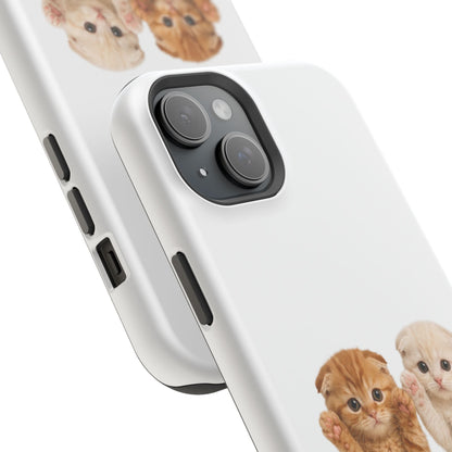 Cute Raising Paws Kittens Magnetic Impact-Resistant  Phone Case