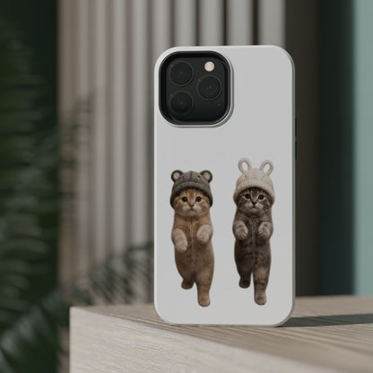 Cute Kittens in Hats Magnetic Impact Phone Case