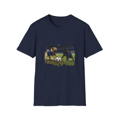 Soccer Puppies T-Shirt — Playful Puppy Soccer Match Tee