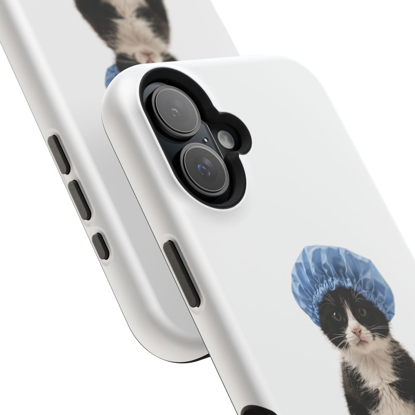 Cute Cat in Shower Cap Magnetic Impact-Resistant Phone Case