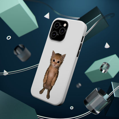 Cute Standing Kitten Magnetic Impact-Resistant Phone Case