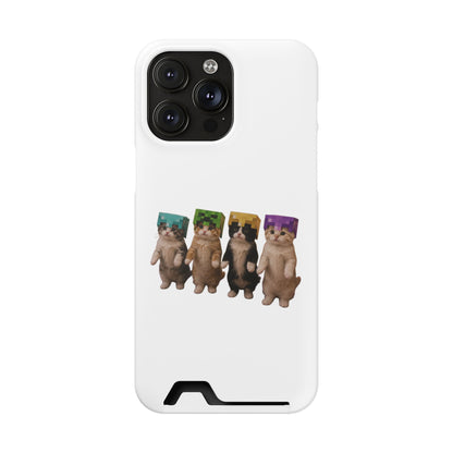 Minecraft Kittens Cat Phone Case with Card Holder