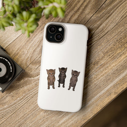 Cute Standing Kittens Magnetic Impact-Resistant Phone Case