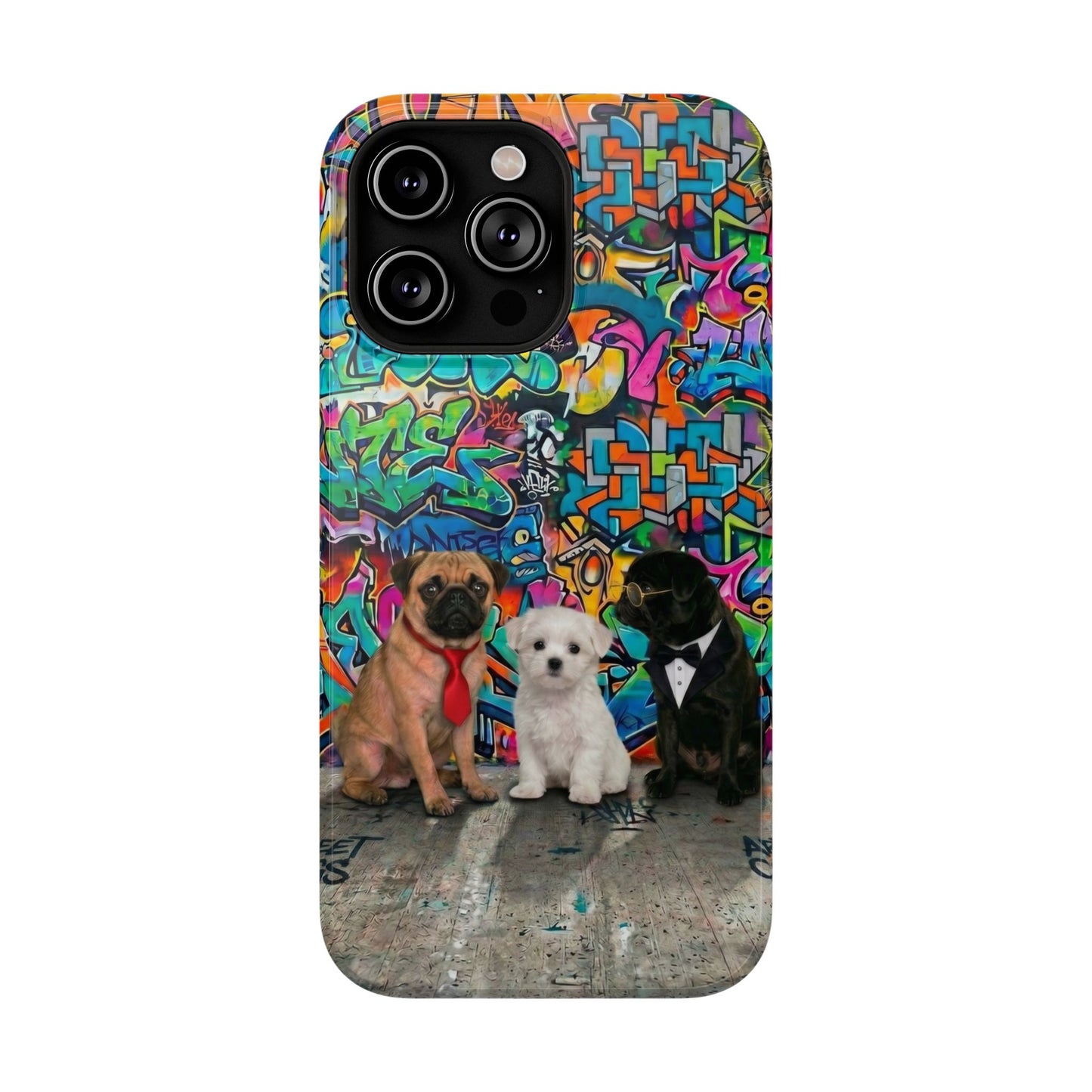 Puppy Squad Graffiti Phone Case — Impact-Resistant Protective Case