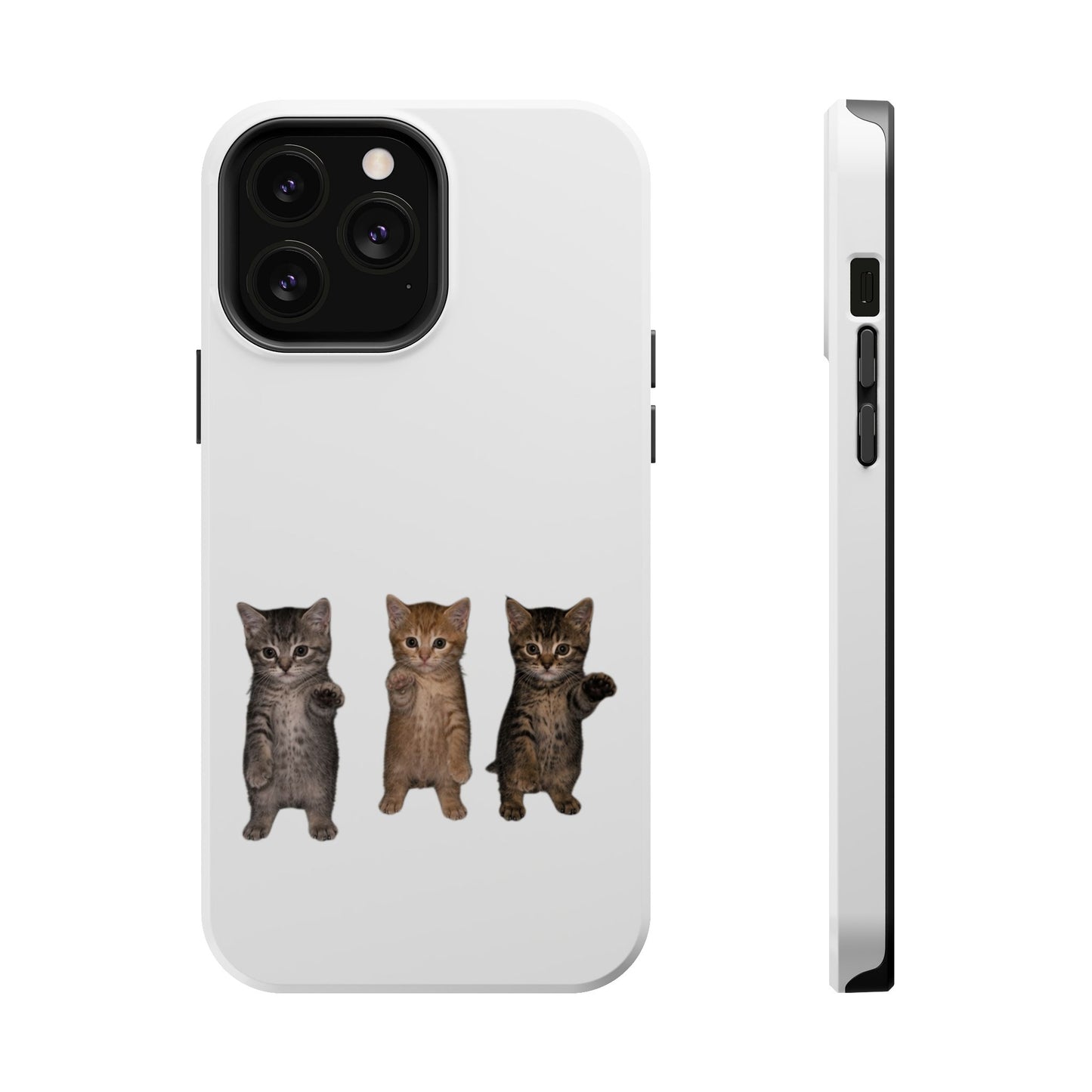 Cute Standing Trio Kittens Dancing Magnetic Impact-Resistant Phone Case