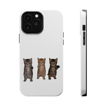 Cute Standing Trio Kittens Dancing Magnetic Impact-Resistant Phone Case