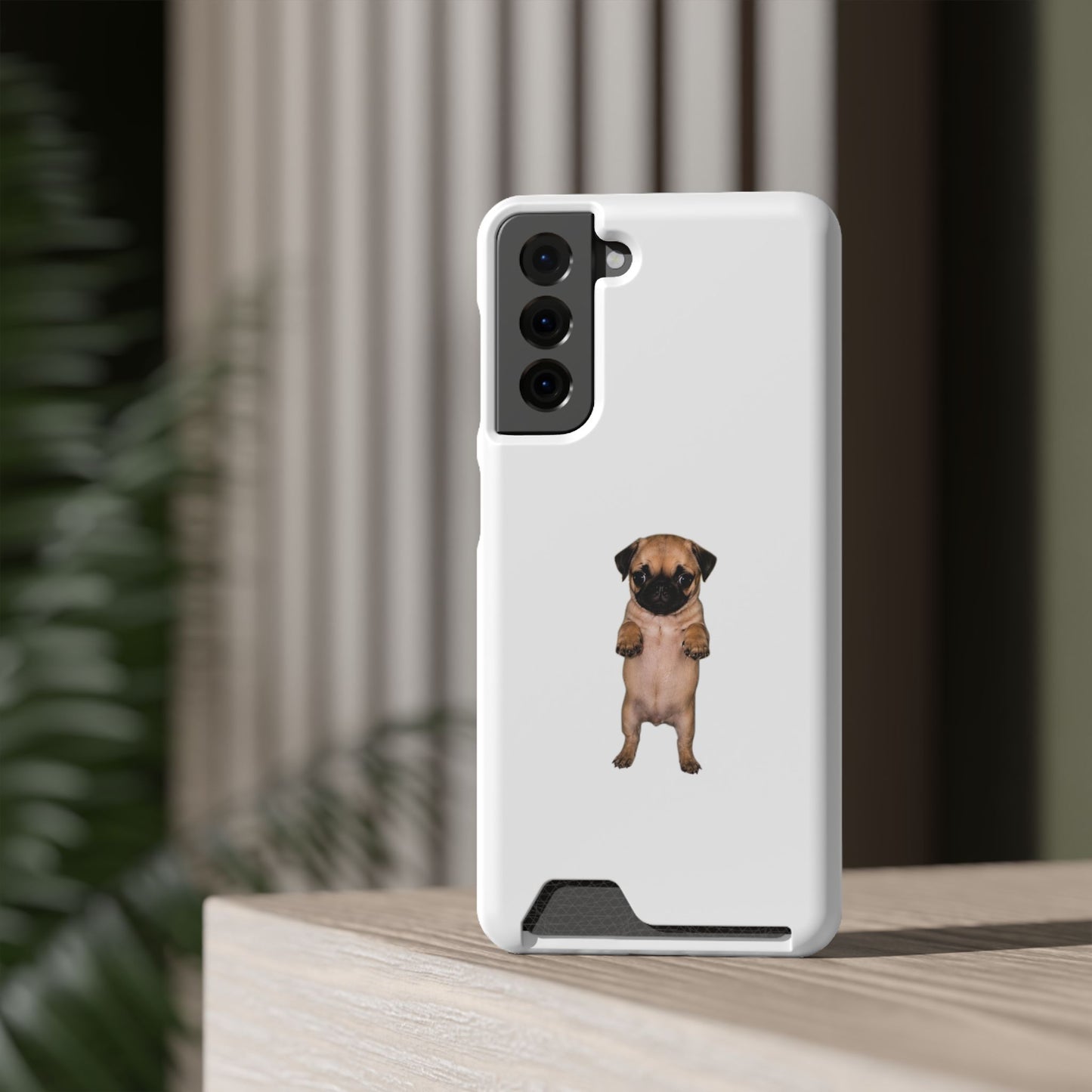 Cute Standing Pug Phone Card Case