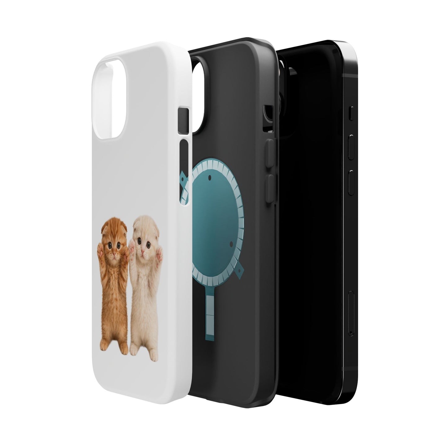 Cute Raising Paws Kittens Magnetic Impact-Resistant  Phone Case