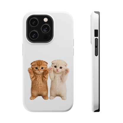 Cute Raising Paws Kittens Magnetic Impact-Resistant  Phone Case