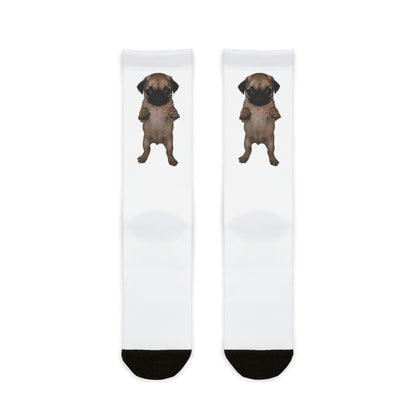 Cute Pug Puppy Pattern Crew Socks
