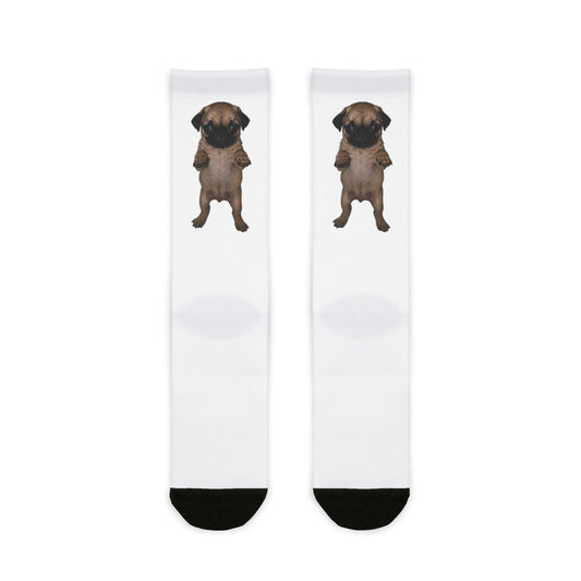Cute Pug Puppy Pattern Crew Socks