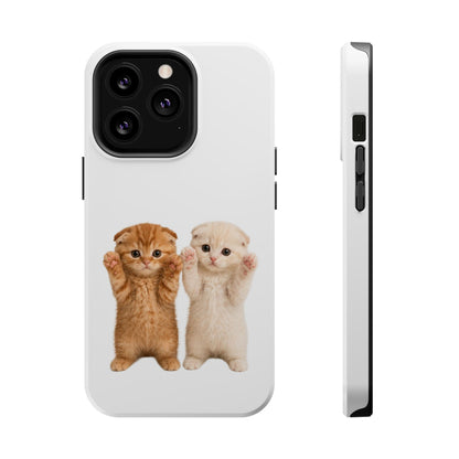 Cute Raising Paws Kittens Magnetic Impact-Resistant  Phone Case