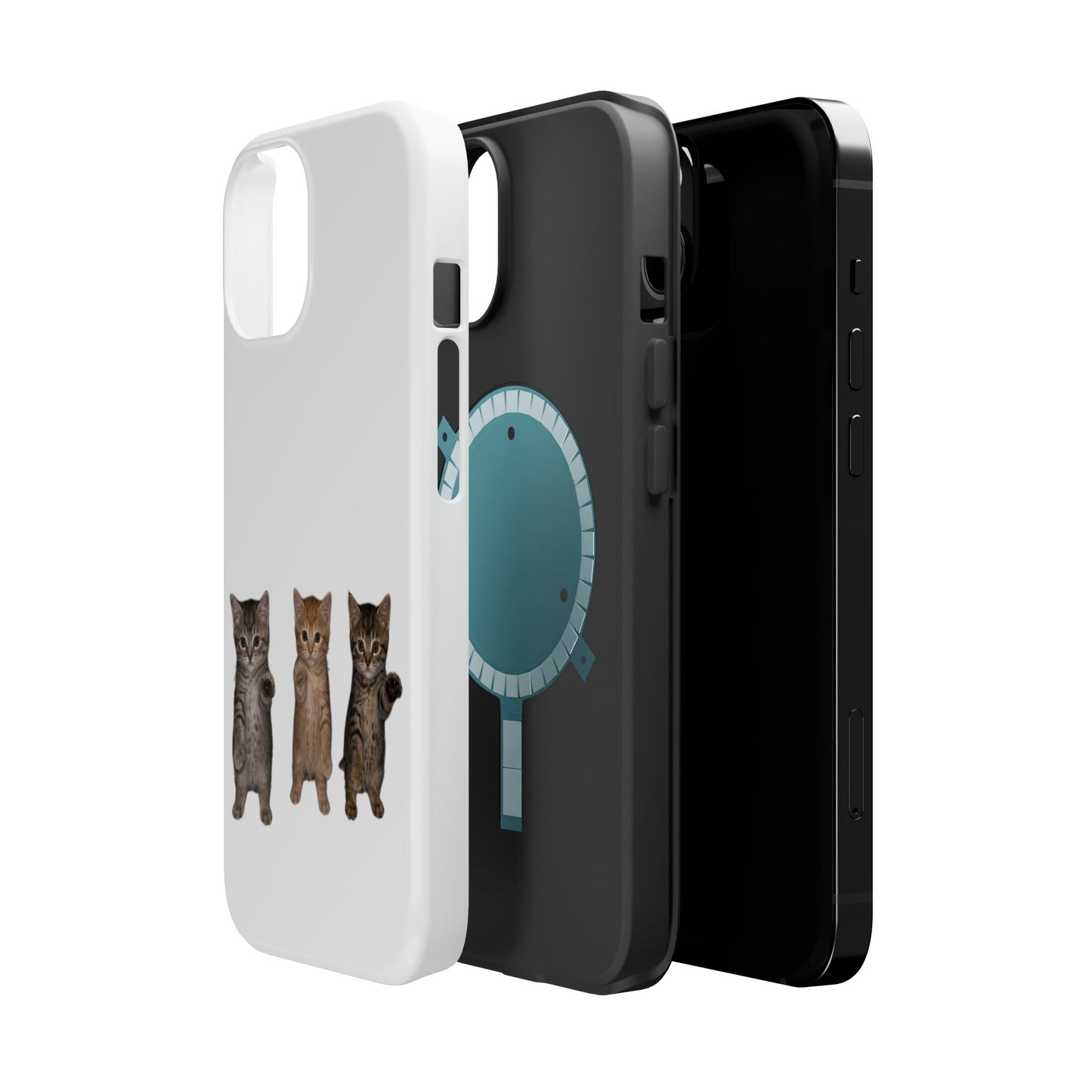 Cute Standing Trio Kittens Dancing Magnetic Impact-Resistant Phone Case