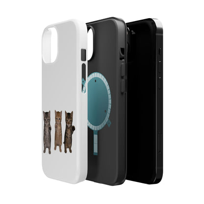 Cute Standing Trio Kittens Dancing Magnetic Impact-Resistant Phone Case