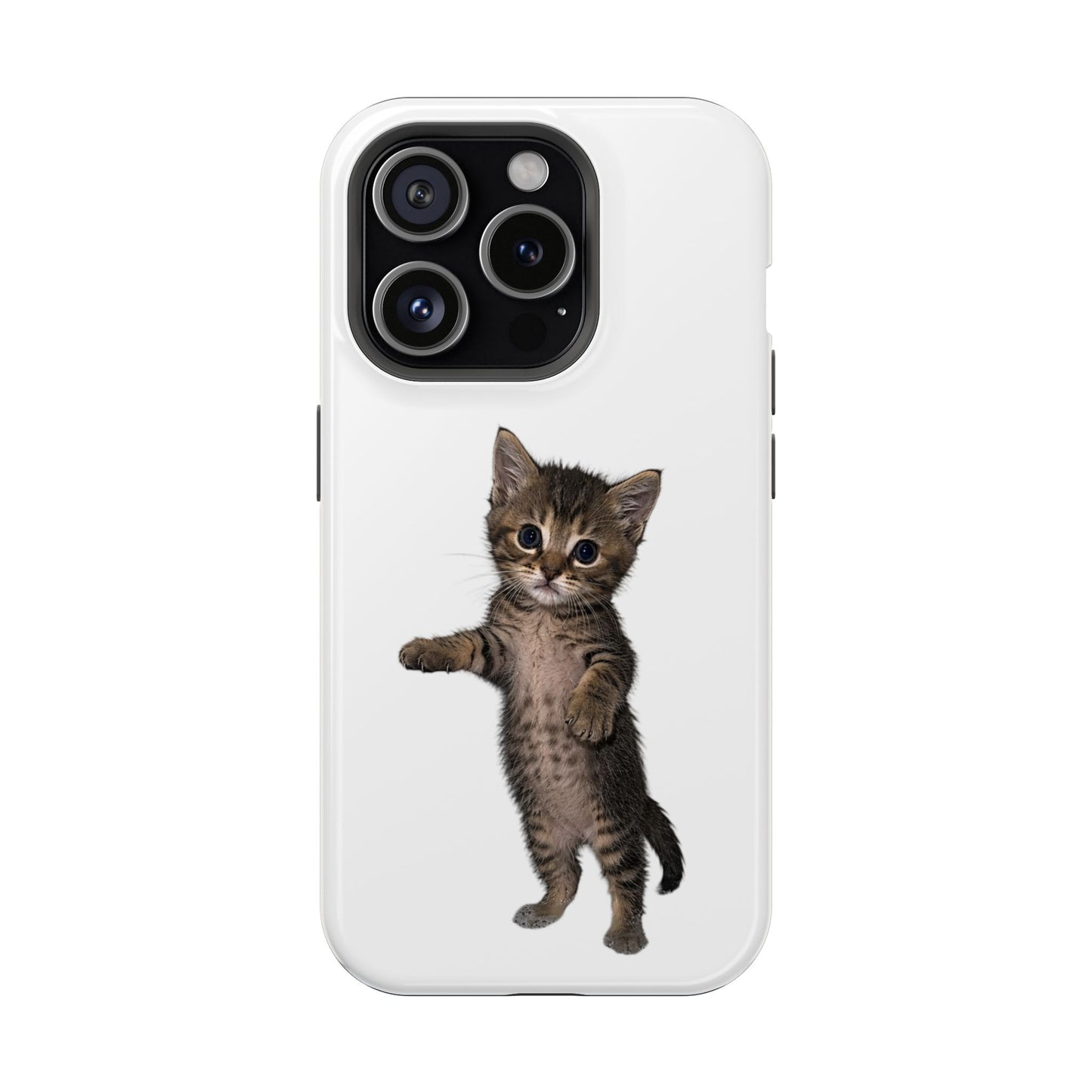 Cute Standing Kitten Magnetic Phone Case