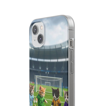 Cute Soccer Cats Phone Case — Kawaii Football Kit iPhone Cover