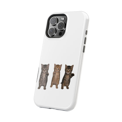 Cute Standing Trio Kittens Dancing Magnetic Impact-Resistant Phone Case