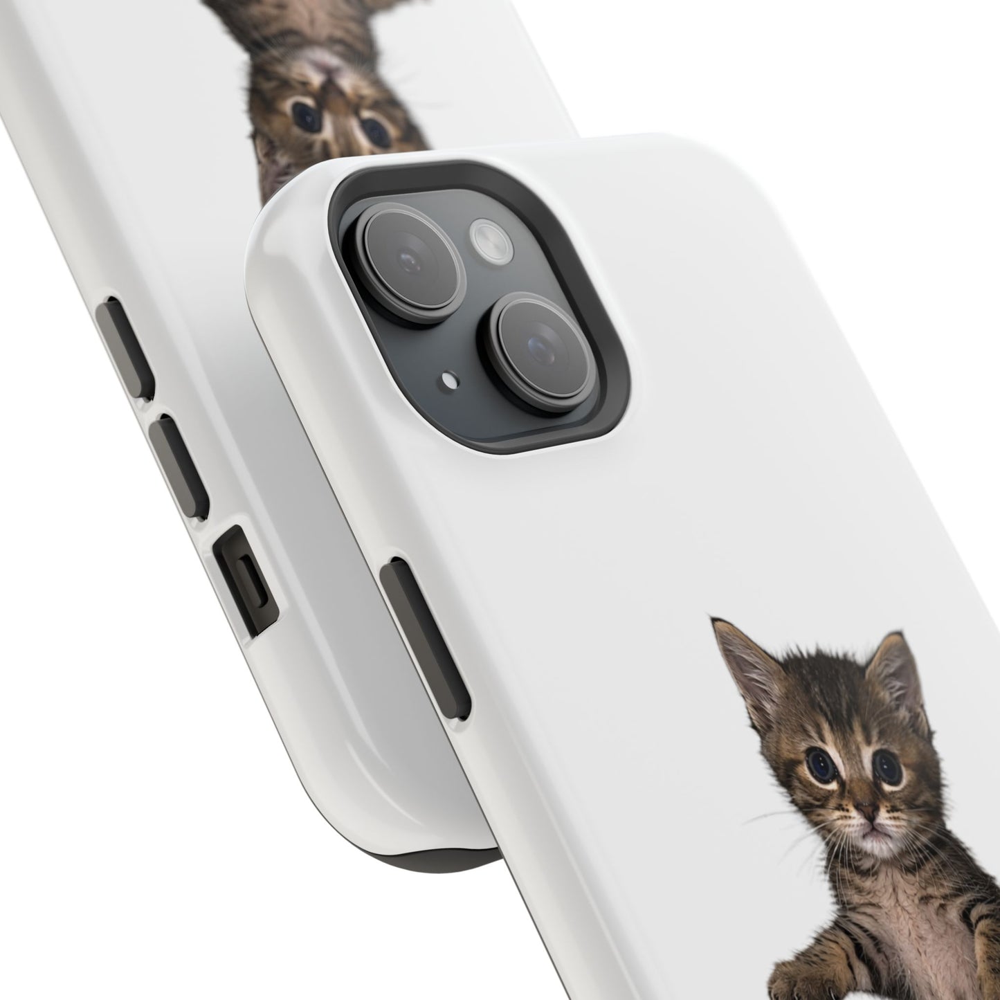 Cute Standing Kitten Magnetic Phone Case
