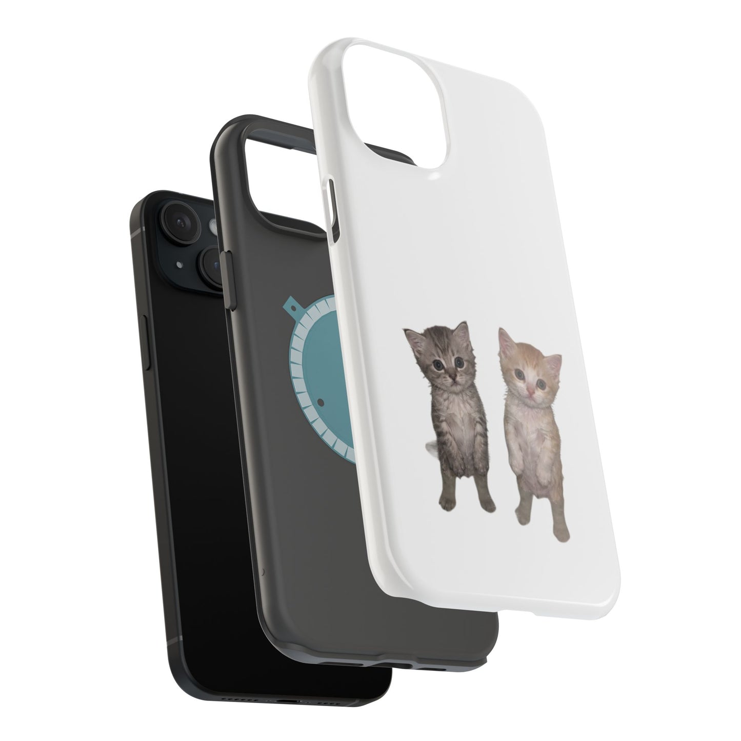 Duo Cute Kitten  Magnetic Impact-Resistant Phone Case