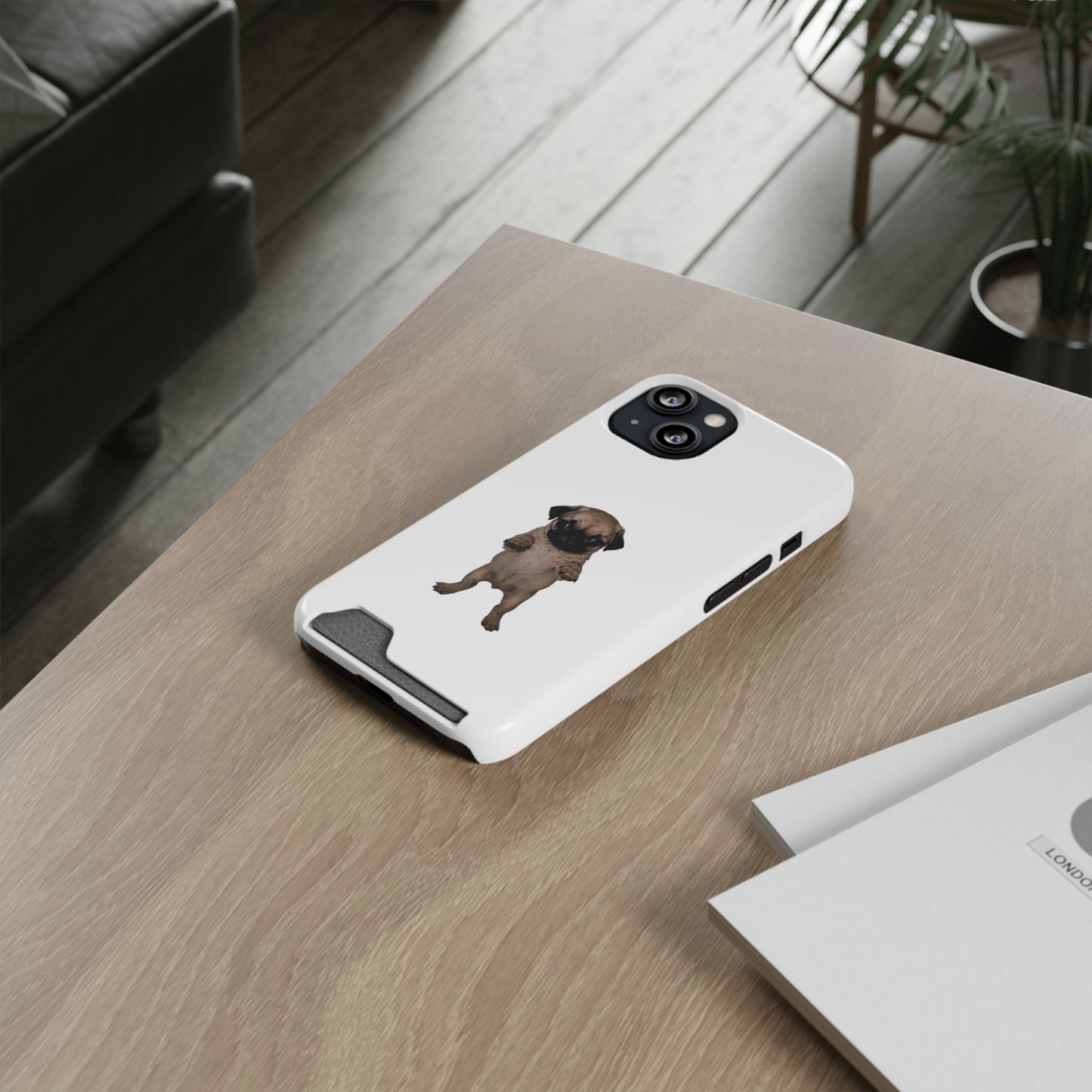 Pug Puppy Card-Holder Phone Case