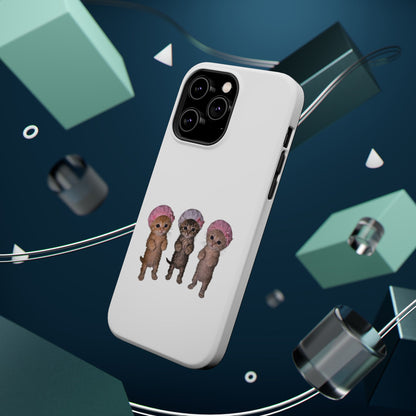 Cute Standing Kittens with Shower Caps  Phone Case