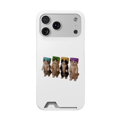 Minecraft Kittens Cat Phone Case with Card Holder