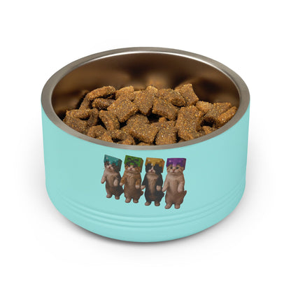 Cute Dancing Kittens Minecraft Helmet Stainless Pet Bowl (18 oz)