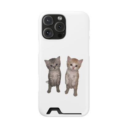 Duo Cute Kitten Phone Case with Card Holder