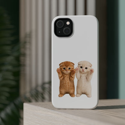 Cute Raising Paws Kittens Magnetic Impact-Resistant  Phone Case
