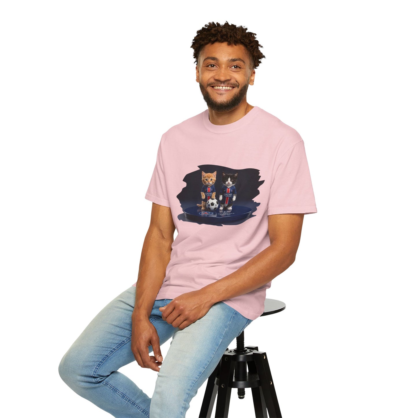 Cat Soccer Players T‑Shirt — Cute Kitten Football Graphic Tee
