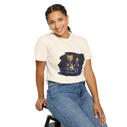 Cat Soccer Players T‑Shirt — Cute Kitten Football Graphic Tee