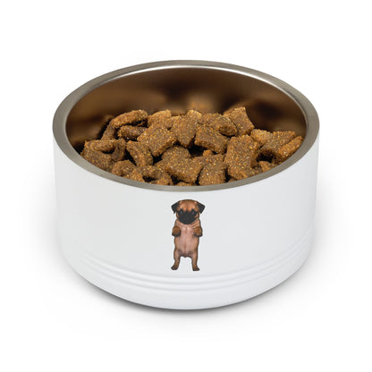 Cute Dog Pug Standing 18oz Stainless Pet Bowl